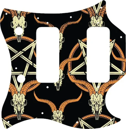 WD Custom Pickguard For Gibson 2008 SG Classic #GOC01 Occult Goat Skull & Pentagram Graphic