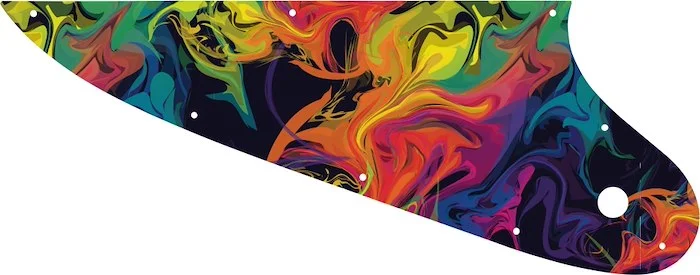 WD Custom Pickguard For Gibson 2010-2018 Reverse Firebird #GP01 Rainbow Paint Swirl Graphic