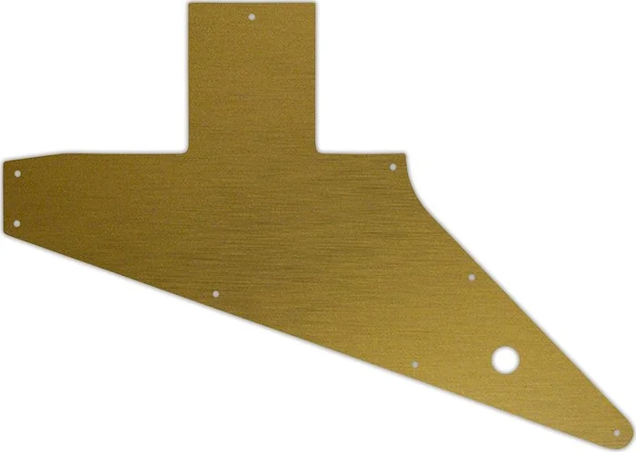 WD Custom Pickguard For Gibson 2010-Present Explorer #14 Simulated Brushed Gold/Black PVC