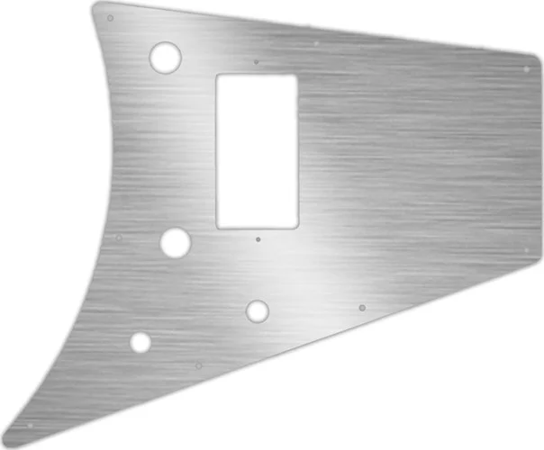 WD Custom Pickguard For Gibson 2011 Flying V Melody Maker #13 Simulated Brushed Silver/Black PVC