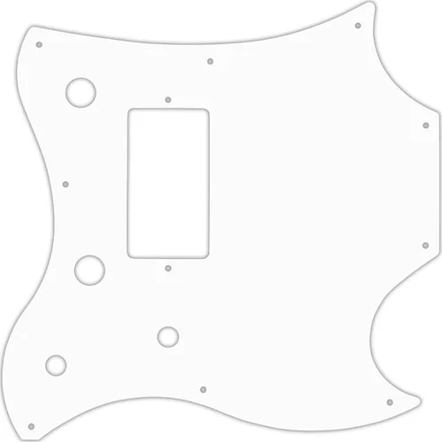 WD Custom Pickguard For Gibson 2011 SG Style Melody Maker #02T White Thin