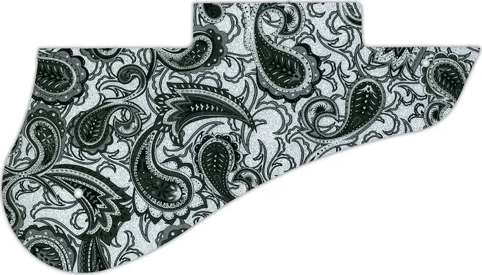 WD Custom Pickguard For Gibson 2012 Midtown Custom #56 Black And Silver Paisley