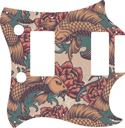 WD Custom Pickguard For Gibson 2014 Limited Edition Exclusive Run SG 24 Fret With Firebird Mini Humbucker #GT01 Koi Tattoo Graphic