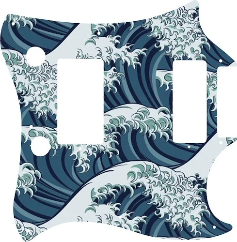 WD Custom Pickguard For Gibson 2014 Limited Edition Exclusive Run SG 24 Fret With Firebird Mini Humbucker #GT02 Japanese Wave Tattoo Graphic