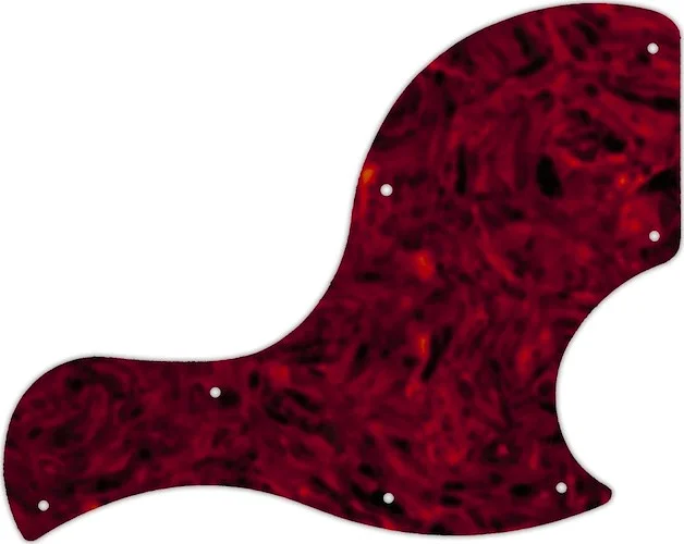 WD Custom Pickguard For Gibson 2018 SG Junior #05T Tortoise Shell Solid (Semi-Transparent)