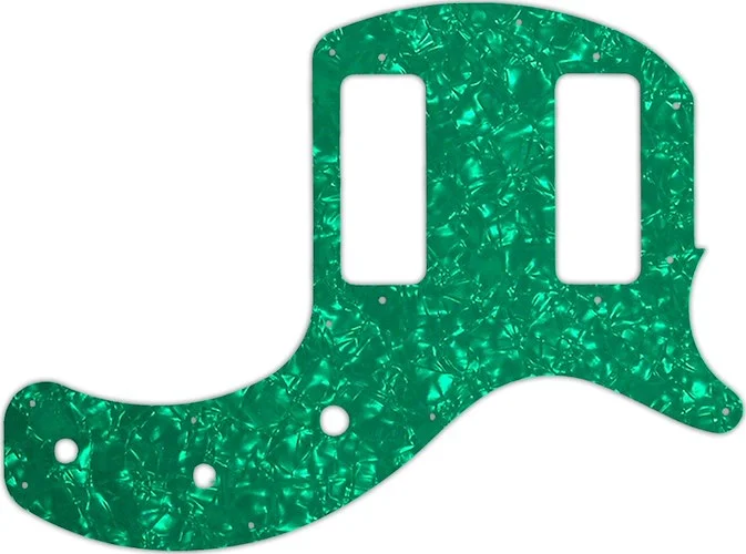 WD Custom Pickguard For Gibson 2019 Les Paul Special Tribute Double Cut #28GR Green Pearl/White/Blac