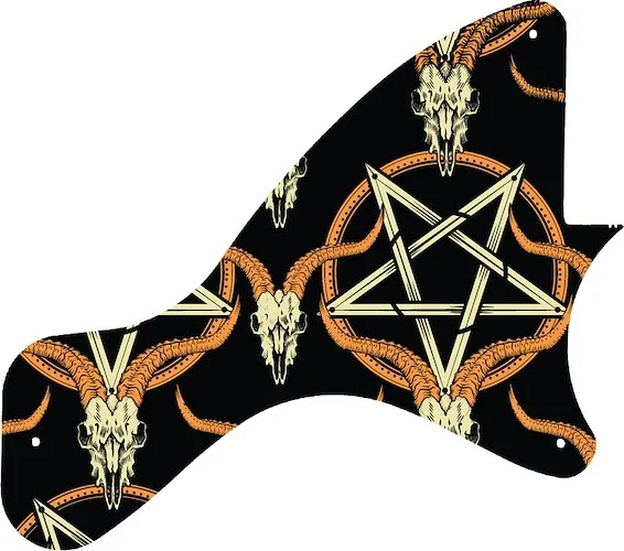 WD Custom Pickguard For Gibson 2019-Present Original Collection Les Paul Junior #GOC01 Occult Goat Skull & Pentagram Graphic