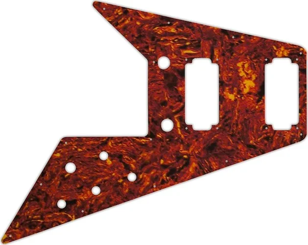 WD Custom Pickguard For Gibson 2020 Original Collection 70s Flying V #05P Tortoise Shell/Parchment