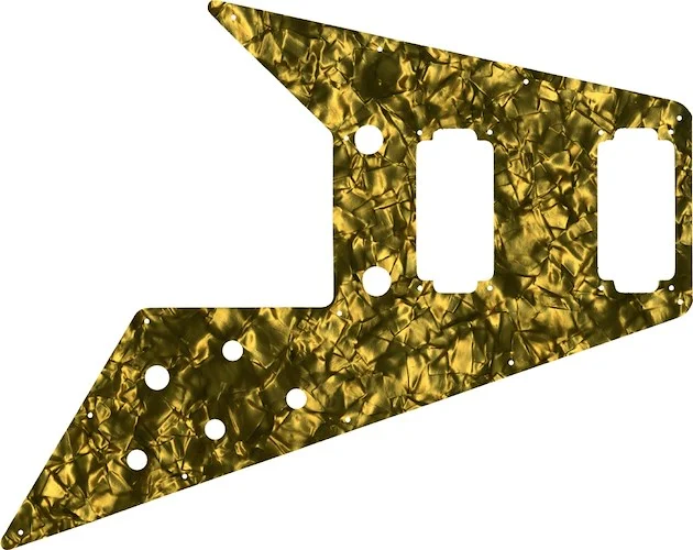 WD Custom Pickguard For Gibson 2020 Original Collection 70s Flying V #28GD Gold Pearl/Black/White/Black