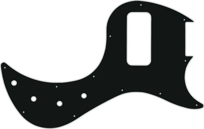 WD Custom Pickguard For Gibson EB Bass #01A Black Acrylic