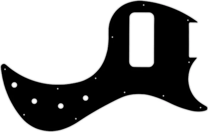 WD Custom Pickguard For Gibson EB Bass #09 Black/White/Black/White/Black
