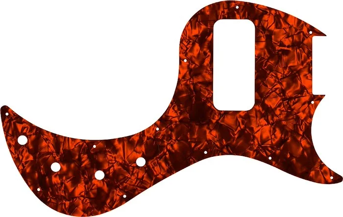 WD Custom Pickguard For Gibson EB Bass #28OP Orange Pearl/Black/White/Black