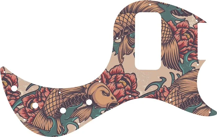 WD Custom Pickguard For Gibson EB Bass #GT01 Koi Tattoo Graphic