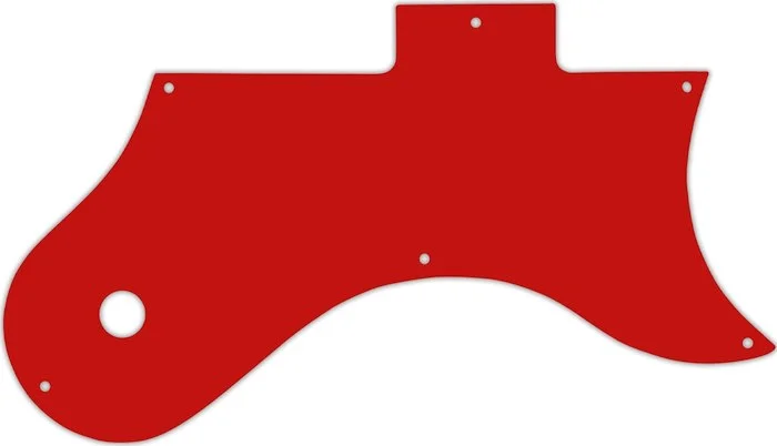 WD Custom Pickguard For Gibson L-6S #07 Red/White/Red