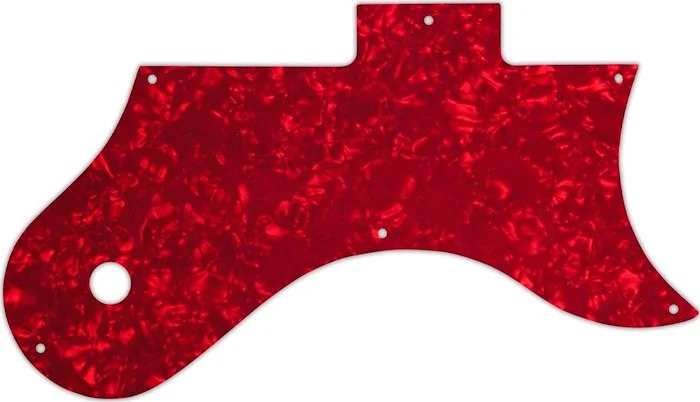 WD Custom Pickguard For Gibson L-6S #28R Red Pearl/White/Black/White