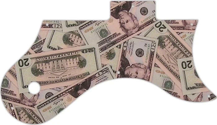 WD Custom Pickguard For Gibson L-6S #G16 Money Graphic