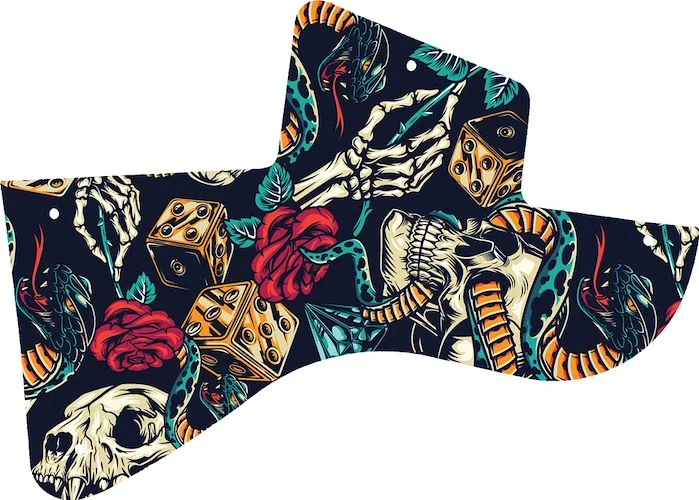 WD Custom Pickguard For Gibson Les Paul Junior Special Humbucker #GT03 Vintage Flash Tattoo Graphic