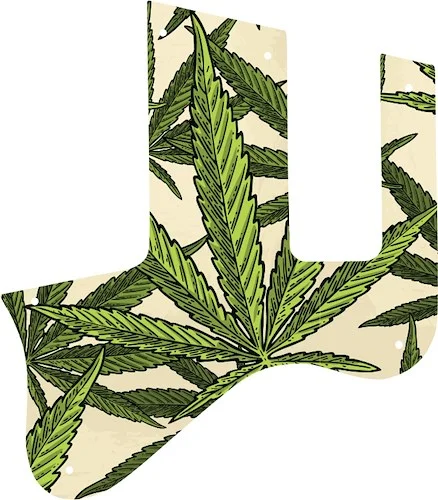 WD Custom Pickguard For Gibson Les Paul Special Double Cutaway VOS #GC02 Cannabis Leaf Graphic