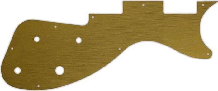 WD Custom Pickguard For Gibson M2 S-Series Les Paul #14 Simulated Brushed Gold/Black PVC