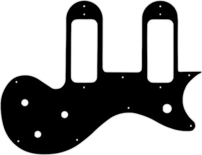 WD Custom Pickguard For Gibson Melody Maker Special With P-90 Pickups #01 Black