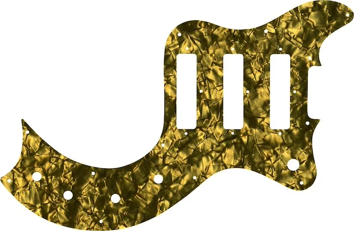 WD Custom Pickguard For Gibson S-1 #28GD Gold Pearl/Black/White/Black