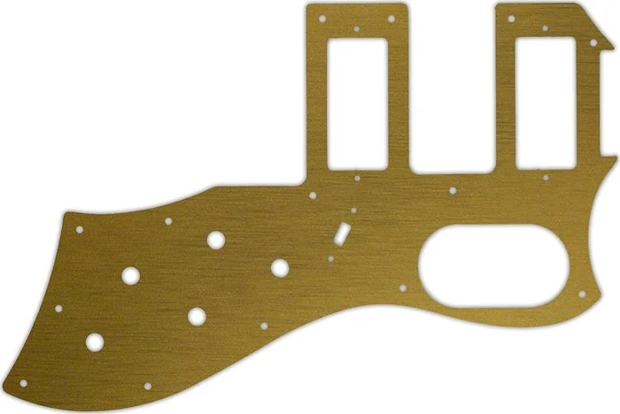 WD Custom Pickguard For Guild 2016 S-200 T-Bird Reissue #14 Simulated Brushed Gold/Black PVC