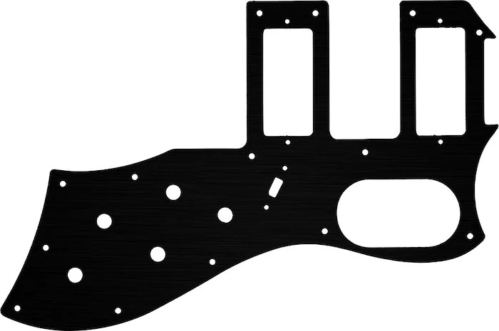 WD Custom Pickguard For Guild 2016 S-200 T-Bird Reissue #27 Simulated Black Anodized