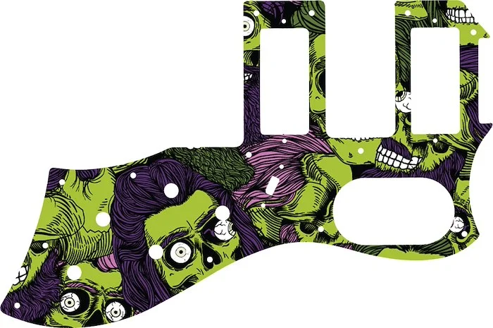 WD Custom Pickguard For Guild 2016 S-200 T-Bird Reissue #GHA02 Zombeard Graphic