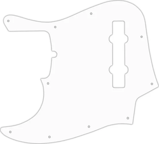 WD Custom Pickguard For Left Hand American Made Fender 5 String Jazz Bass #02T White Thin