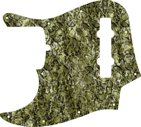 WD Custom Pickguard For Left Hand American Made Fender 5 String Jazz Bass #31 Snakeskin