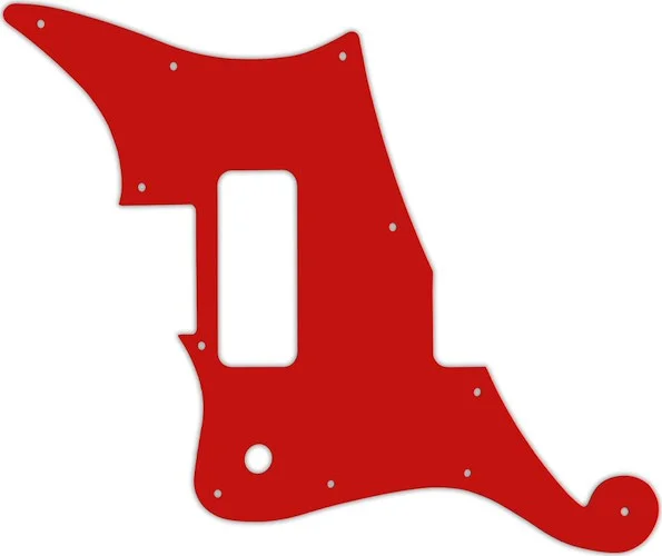 WD Custom Pickguard For Left Hand D'Angelico Deluxe Bedford #07 Red/White/Red