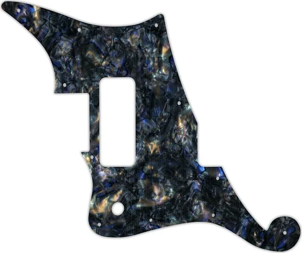 WD Custom Pickguard For Left Hand D'Angelico Deluxe Bedford #35 Black Abalone