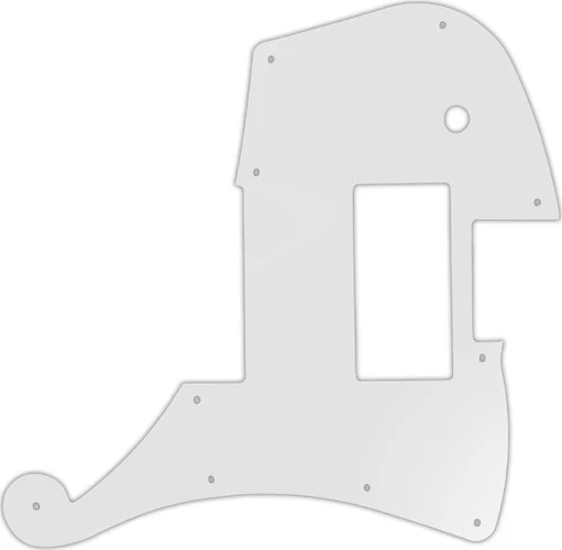 WD Custom Pickguard For Left Hand D'Angelico Deluxe Ludlow #22 Translucent Milk White