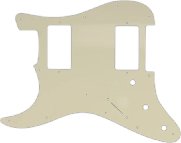 WD Custom Pickguard For Left Hand Dual Humbucker Fender Stratocaster #55T Parchment Thin