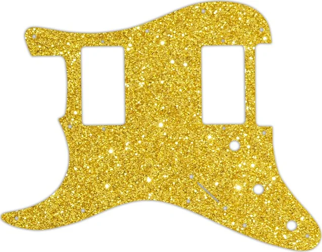 WD Custom Pickguard For Left Hand Dual Humbucker Fender Stratocaster #60GS Gold Sparkle 