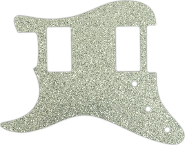 WD Custom Pickguard For Left Hand Dual Humbucker Fender Stratocaster #60SS Silver Sparkle 