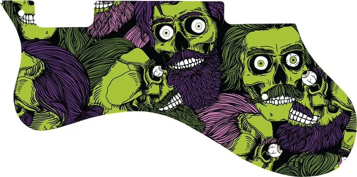 WD Custom Pickguard For Left Hand Epiphone Riviera #GHA02 Zombeard Graphic