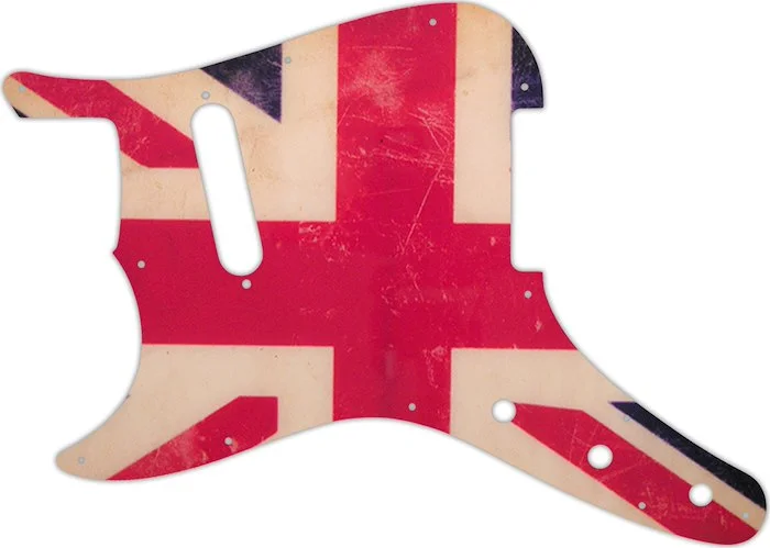WD Custom Pickguard For Left Hand Fender 1957-1976 Musicmaster #G04 British Flag Relic Graphic