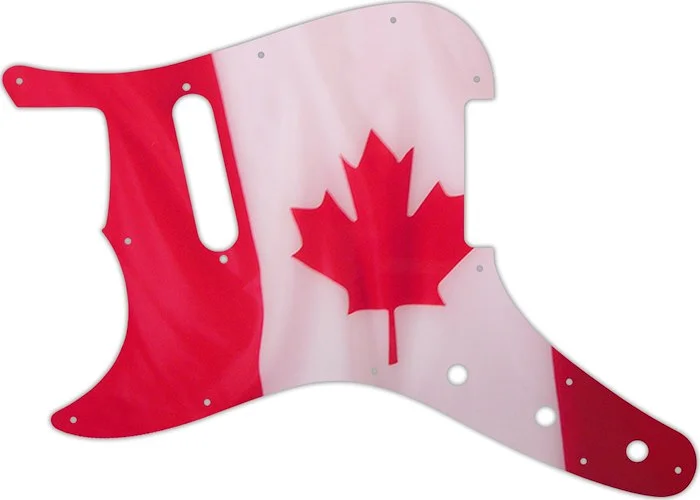 WD Custom Pickguard For Left Hand Fender 1957-1976 Musicmaster #G11 Canadian Flag Graphic