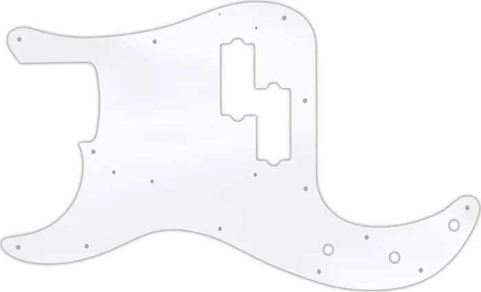 WD Custom Pickguard For Left Hand Fender 1962-1964 Precision Bass #45T Clear Acrylic Thin