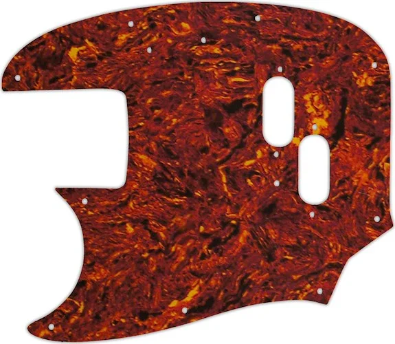 WD Custom Pickguard For Left Hand Fender 1966-1983 USA Mustang Bass #05P Tortoise Shell/Parchment
