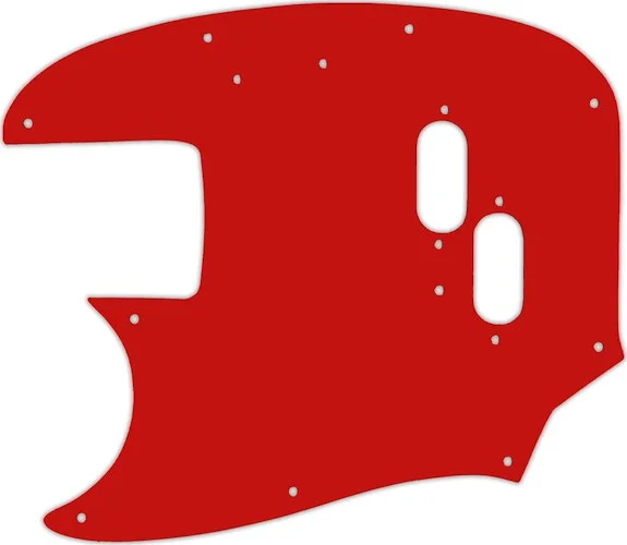 WD Custom Pickguard For Left Hand Fender 1966-1983 USA Mustang Bass #07S Red Solid