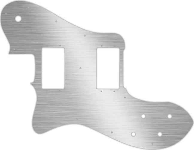 WD Custom Pickguard For Left Hand Fender 1972-1982 Vintage Telecaster Deluxe #13 Simulated Brushed Silver/Blac