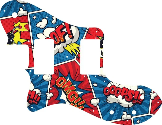 WD Custom Pickguard For Left Hand Fender 1972-1982 Vintage Telecaster Deluxe #GCM01 Comic Book Graphic