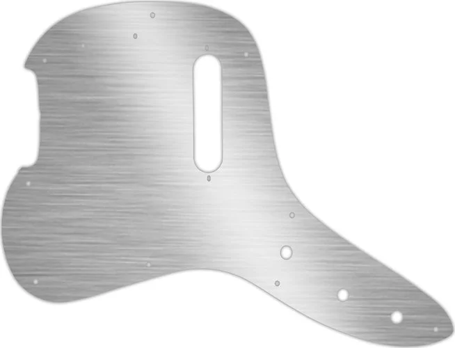 WD Custom Pickguard For Left Hand Fender 1978 Musicmaster Bass #13 Simulated Brushed Silver/Black PVC