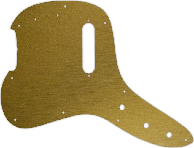 WD Custom Pickguard For Left Hand Fender 1978 Musicmaster Bass #14 Simulated Brushed Gold/Black PVC