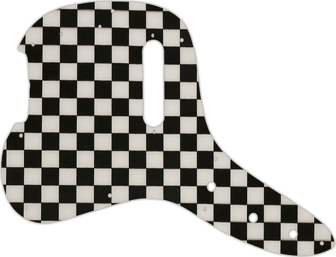 WD Custom Pickguard For Left Hand Fender 1978 Musicmaster Bass #CK01 Checkerboard Graphic