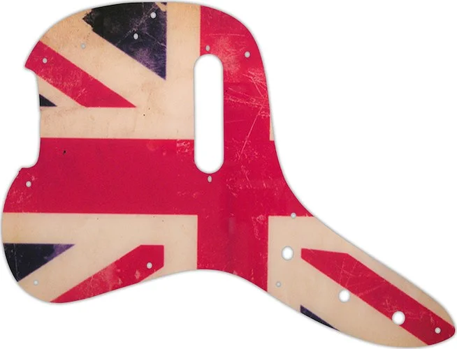 WD Custom Pickguard For Left Hand Fender 1978 Musicmaster Bass #G04 British Flag Relic Graphic