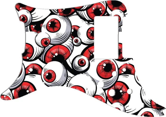 WD Custom Pickguard For Left Hand Fender 1979-1982 Lead I #GHA01 Red Eye Graphic