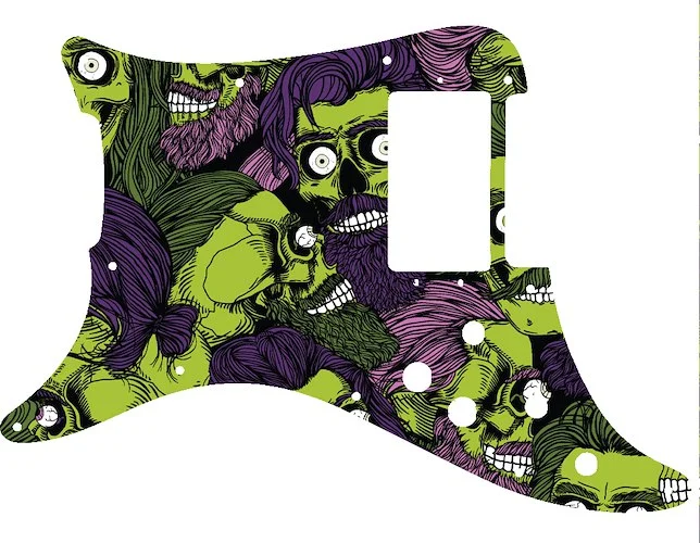 WD Custom Pickguard For Left Hand Fender 1979-1982 Lead I #GHA02 Zombeard Graphic